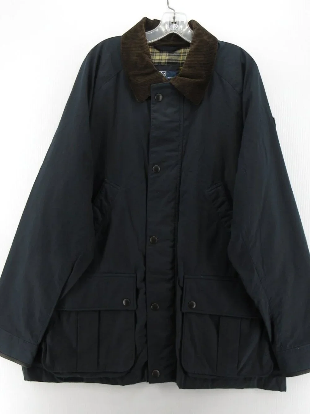 Polo Ralph Lauren Jacket XXL Oil Cloth Car Barn Coat Corduroy Collar